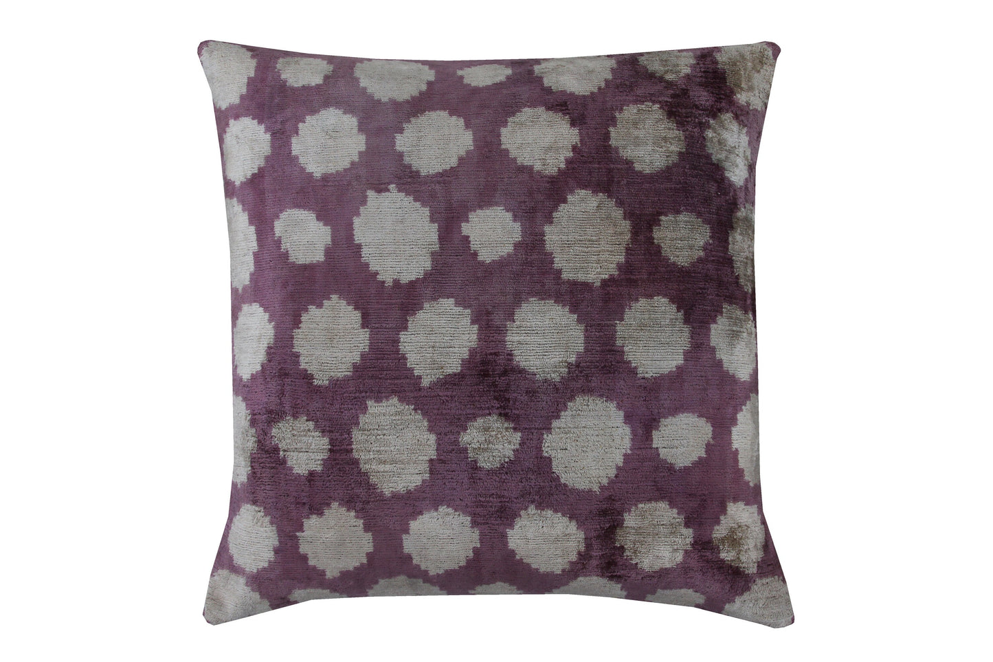 Luxury Ikat Silk Velvet Cushion Cover only - Handwoven Silk, Linen Back, Limited Edition Home Decor