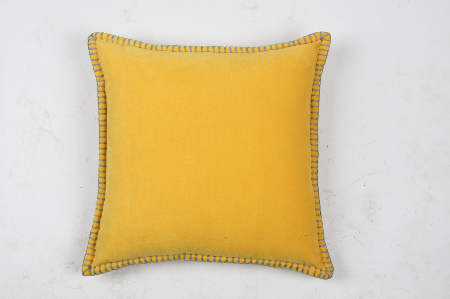 Velvet Embroidered Border Cushion Cover