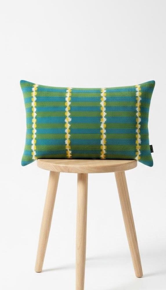 Luxury Ikat Silk Velvet Reversable Cushion Covers - Handmade Silk, Linen Back, Limited Edition Home Decor.