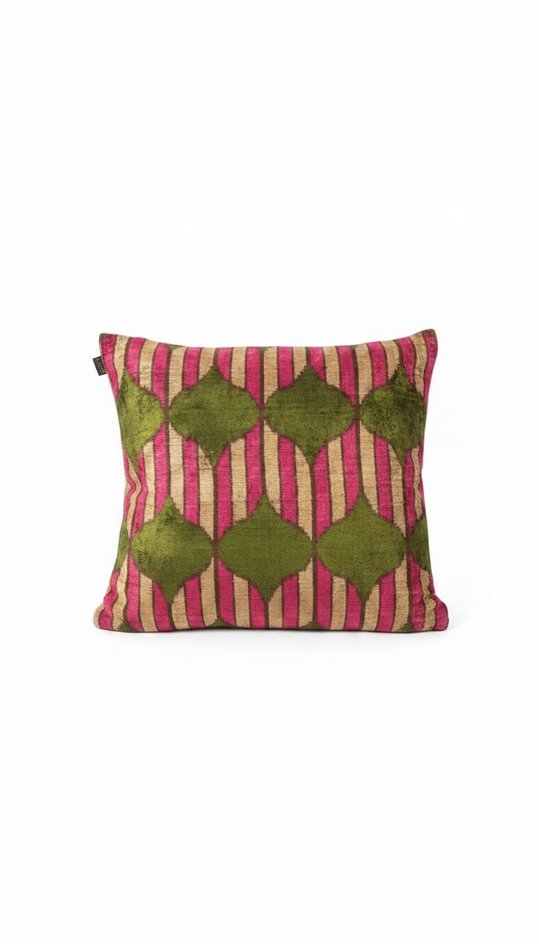 Silk Velvet Ikat Cushion covers