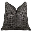 The Onyx Lattice Cushion – Luxury Charcoal Metallic Geometric Pillow