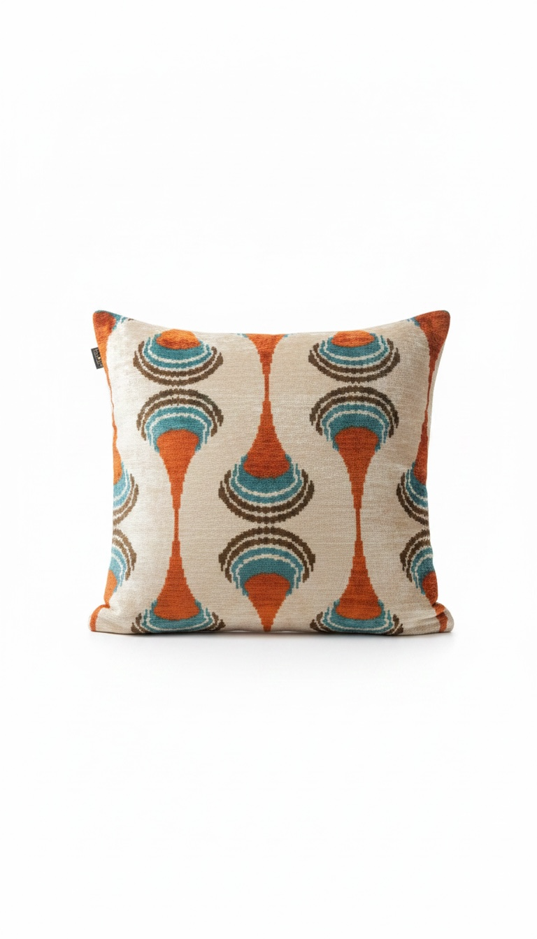 Silk Velvet Ikat Cushion covers