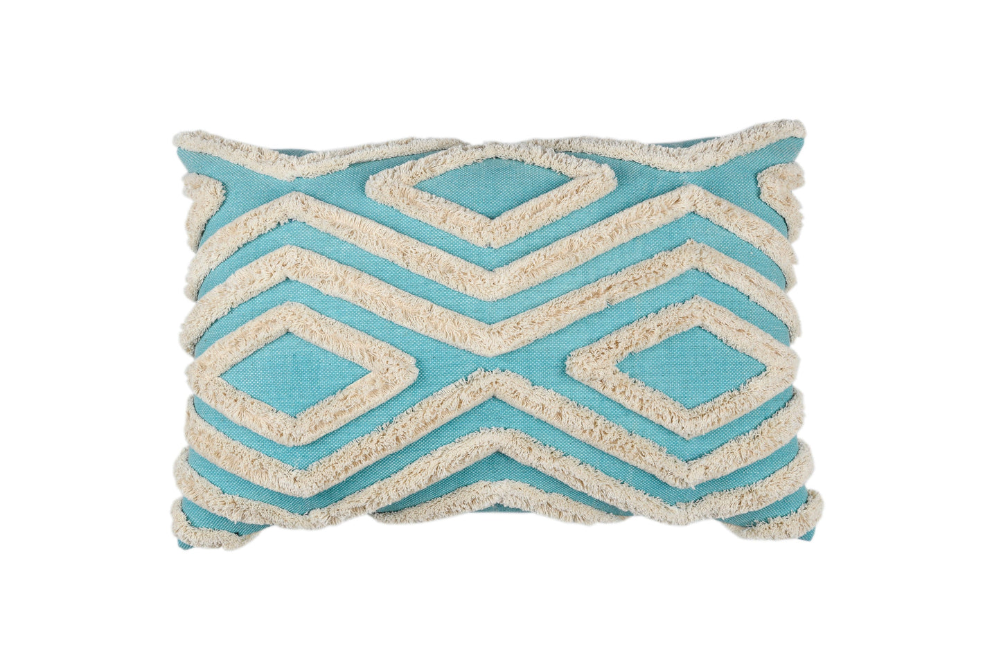 Blue Boho Woven Cushion Cover UK, Abstract Art Throw Pillows Covers For Living Room, Sofa, Bedroom or Office Home Decor