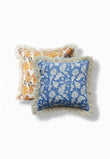 Indian floral Block Print Cotton Pillow covers with Fringe