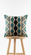 Luxury Ikat Silk Velvet Reversible   Cushion Cover only - Handwoven Silk, Linen Ikat printed Back, Limited Edition Home Decor.