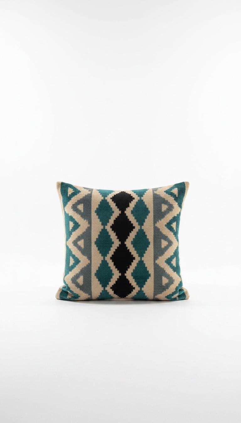 Luxury Ikat Silk Velvet Reversible   Cushion Cover only - Handwoven Silk, Linen Ikat printed Back, Limited Edition Home Decor.