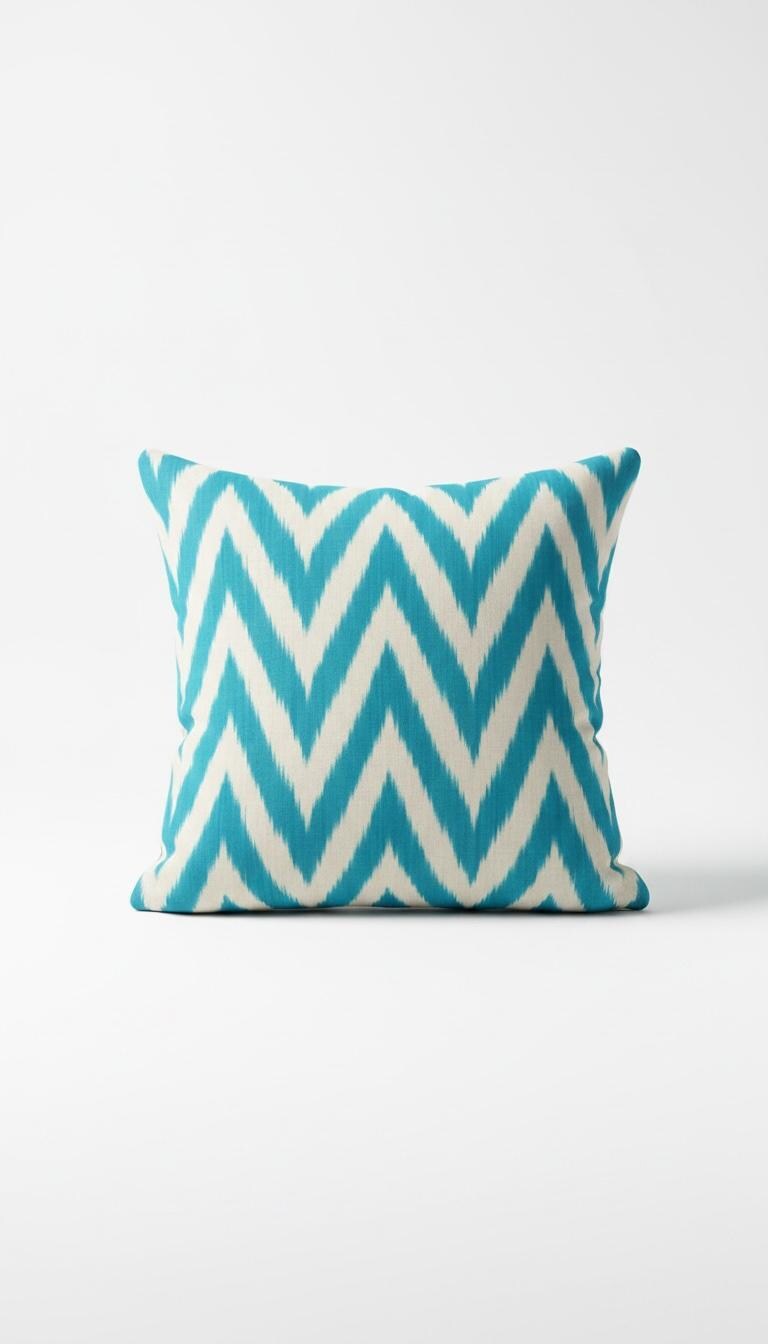Luxury Ikat Silk Velvet Reversible   Cushion Cover only - Handwoven Silk, Linen Ikat printed Back, Limited Edition Home Decor.